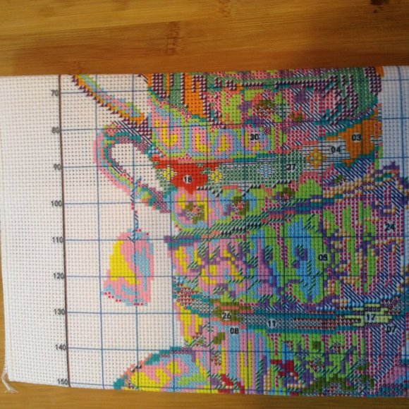 Maydear Stamped Tea Cup Cross Stitch Kit - Picture 4 of 5